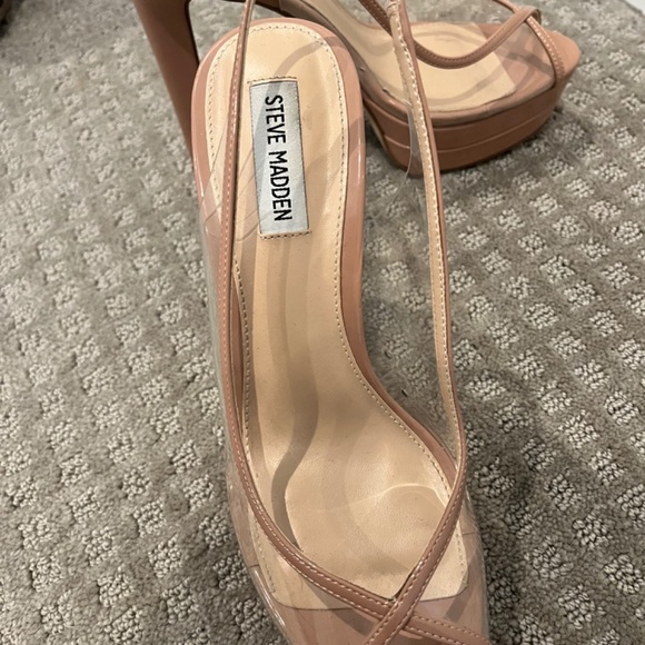 Steve Madden Zarley Clear Nude platform heels - Picture 4 of 5